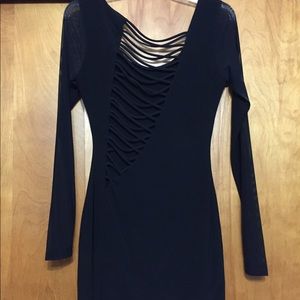 Cross back mini dress.